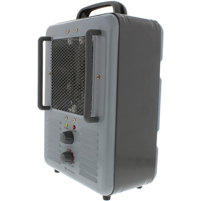 Comfort Zone Compact Electric Utility Space Heater Personal Fan, Gray (Used)