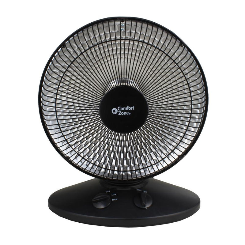 Comfort Zone Compact Electric Radiant Oscillating 14" Space Heater (For Parts)