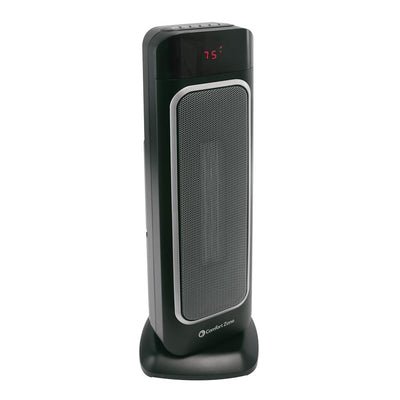 Comfort Zone 23" Oscillating Digital Tower Space Heater with Remote (Open Box)