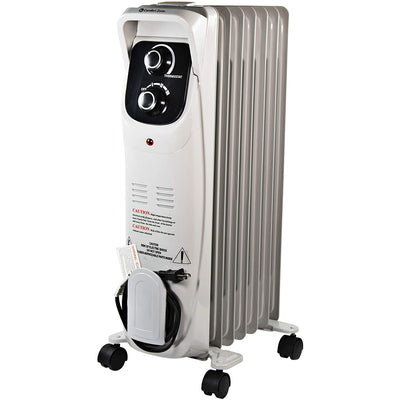 Comfort Zone Rolling Silent Operation Oil Filled Home Radiator Heater (Open Box)