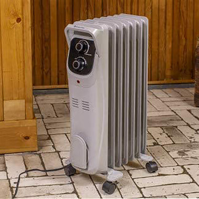 Comfort Zone Rolling Electric Oil Filled Home Radiator Heater (Open Box)