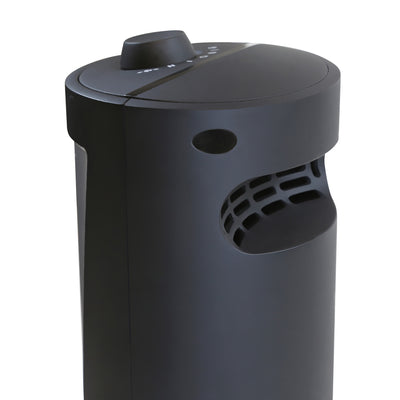 Comfort Zone 12-Inch Compact 2 Speed Oscillating Tower Fan, Black (Open Box)