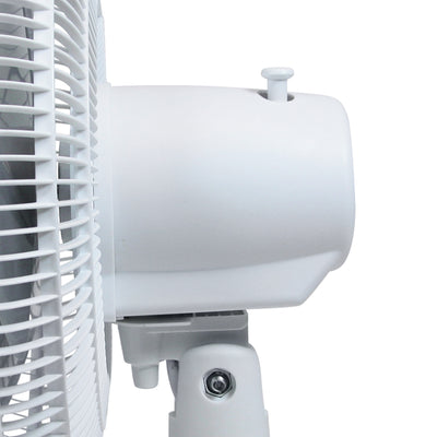 Comfort Zone 16" High-Velocity 3 Speed Oscillating Table Fan, White (Open Box)