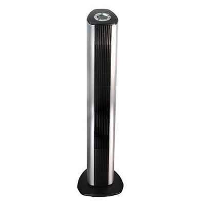 Comfort Zone 42" 4 Speed Slim Oscillating Tower Fan with Remote, Black (Used) - VMInnovations