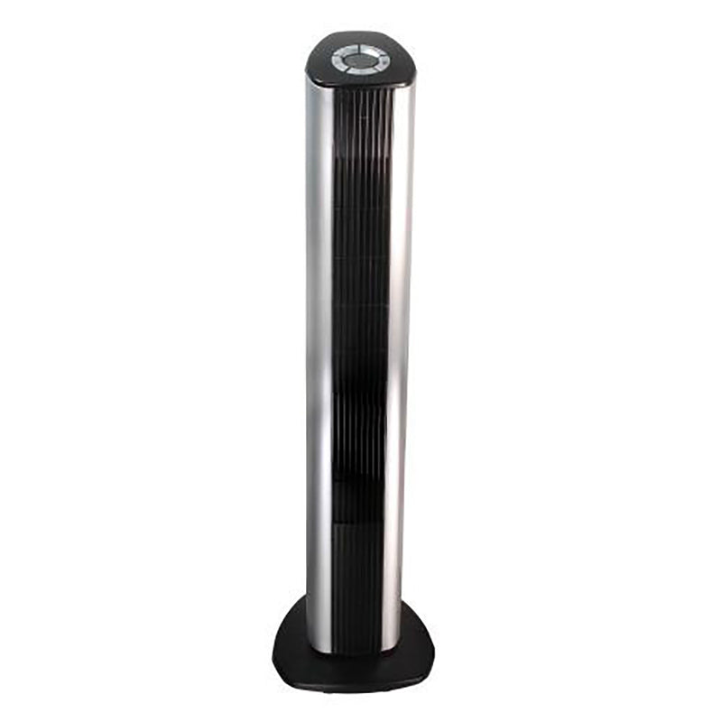 Comfort Zone 42" 4 Speed Slim Oscillating Tower Fan with Remote, Black (Used)