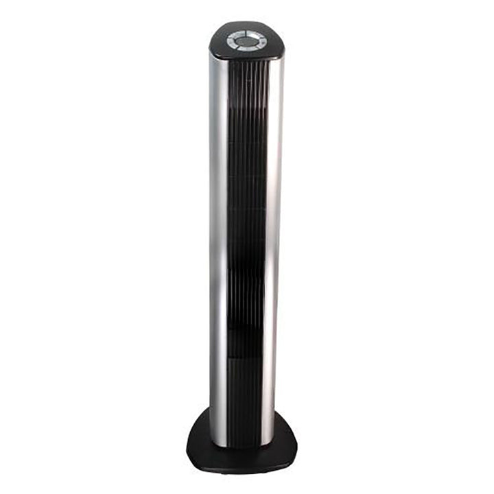 Comfort Zone 42" 4 Speed Oscillating Tower Fan with Remote, Black  (Open Box) - VMInnovations