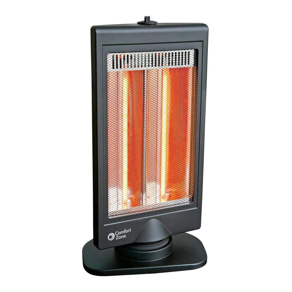 Comfort Zone Portable Slimline Electric Halogen Radiant Space Heater (Open Box)