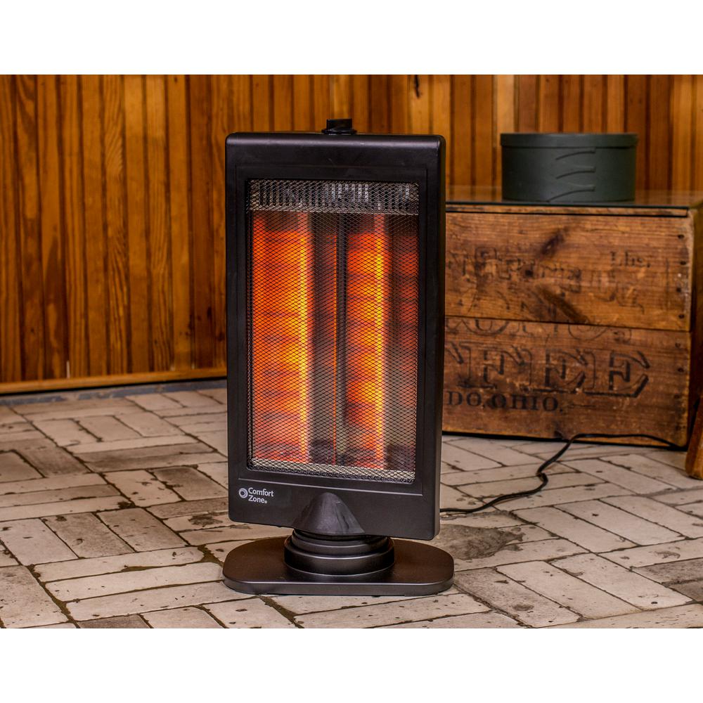 Comfort Zone Portable Slimline Electric Halogen Radiant Space Heater (Open Box)
