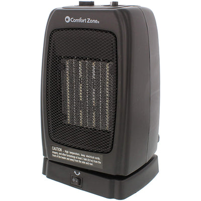 Comfort Zone Portable Electric Ceramic Oscillating Indoor Space Heater(Open Box)