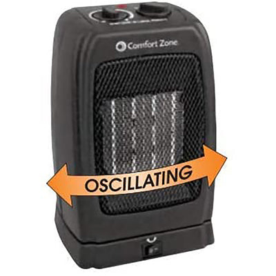 Comfort Zone Electric Ceramic Oscillating Indoor Space Heater (For Parts)