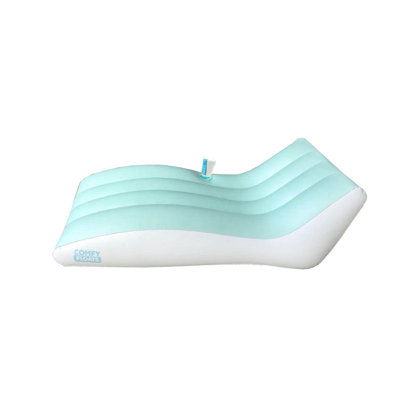 COMFY FLOATS Misting Chaise Lounger Inflatable Summertime Float for Water, Aqua
