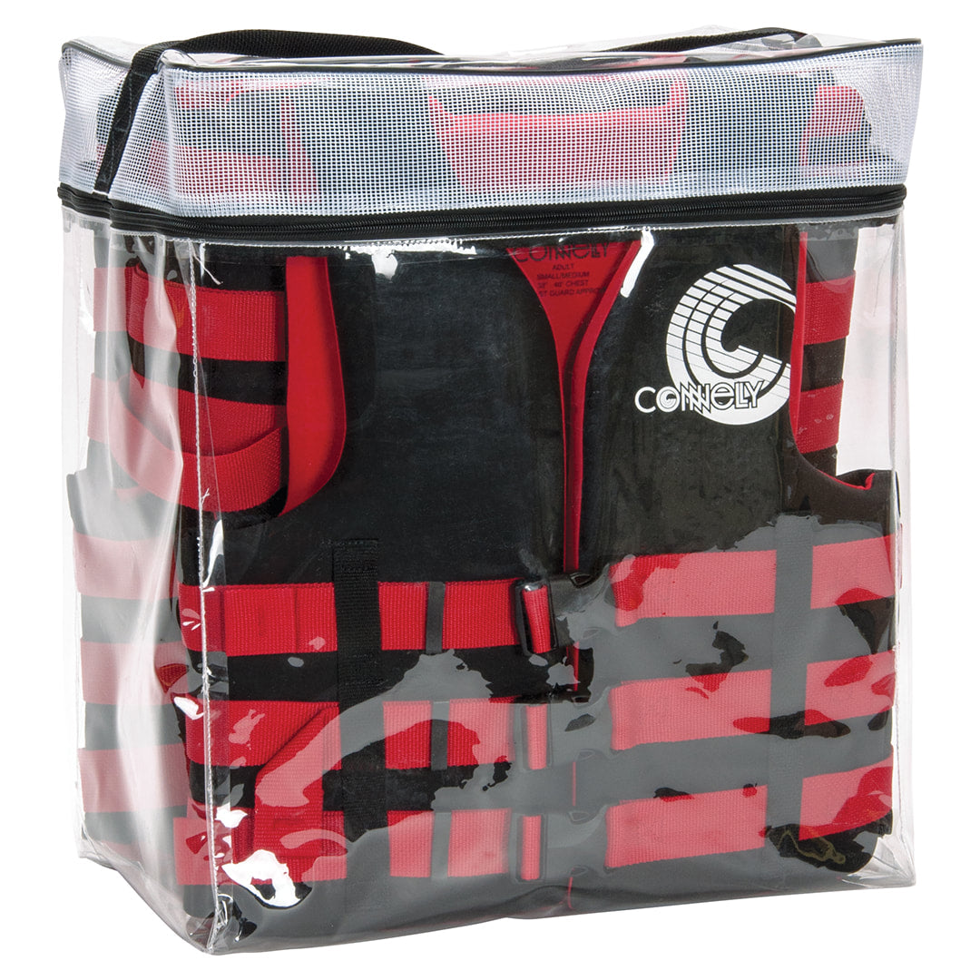 Connelly Adjustable Adult Dual-Size Universal Life Jacket Vest, Red (4pk) (Used) - VMInnovations