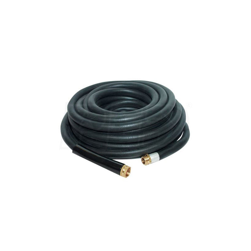 Apache 25 Ft Industrial Rubber Garden Water Hose with Brass Fittings (Open Box)
