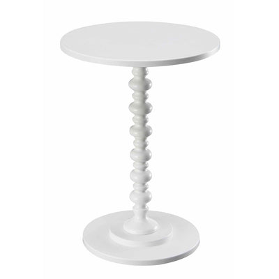 Convenience Concepts Palm Beach Spindle Decorative Home Accent End Table, White