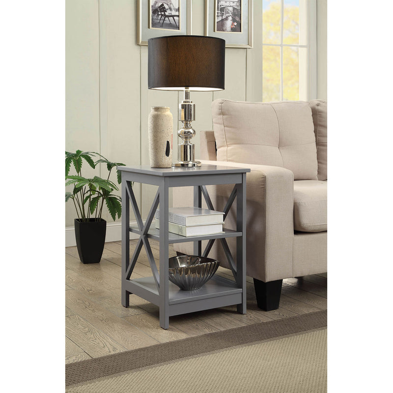 Convenience Concepts Oxford Wooden Home Accent End Table, Grey (Open Box)