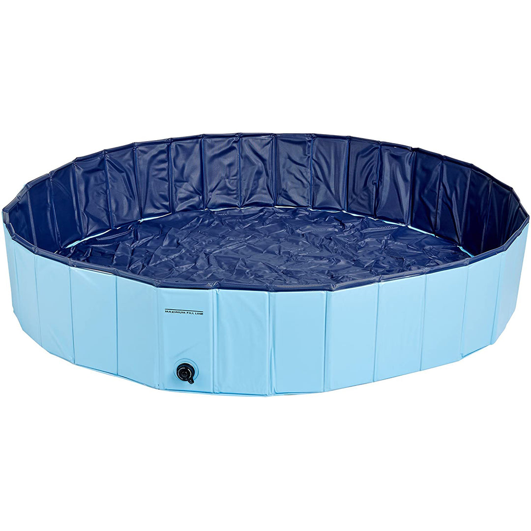 Cool Pup Splash About 63 Inch Diameter Collapsible Dog Pet Pool, Blue (Used)