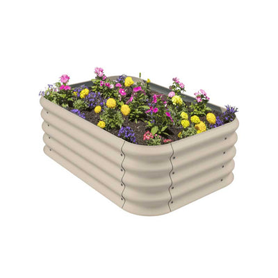 Stratco Raised Garden Bed, Beige & Brut Worm Castings Soil Builder, 30lb Bag