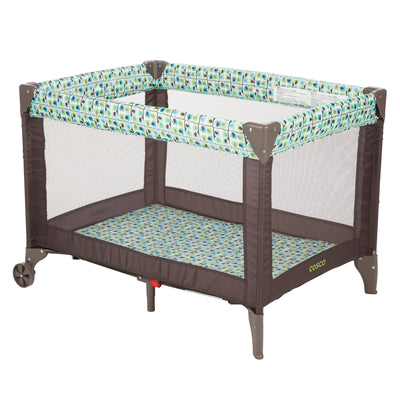 Cosco Funsport Portable Compact Baby Toddler Play Yard w/Wheels, Elephant Square - VMInnovations