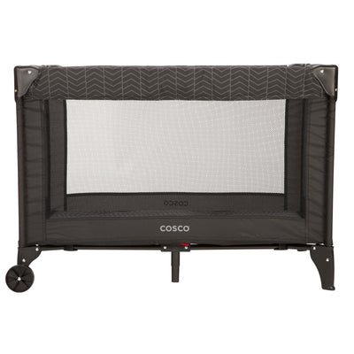 Cosco Funsport Portable Compact Baby Toddler Play Yard with Wheels, Black Arrows - VMInnovations