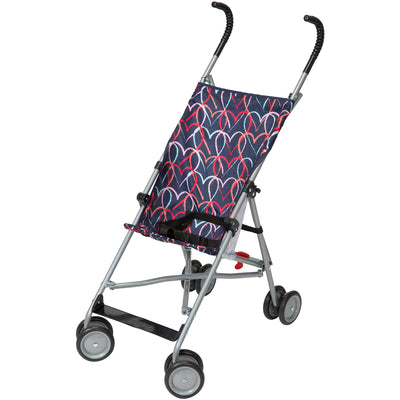 Cosco Child Toddler Safe Compact Umbrella Stroller, Chalk Hearts (Open Box)