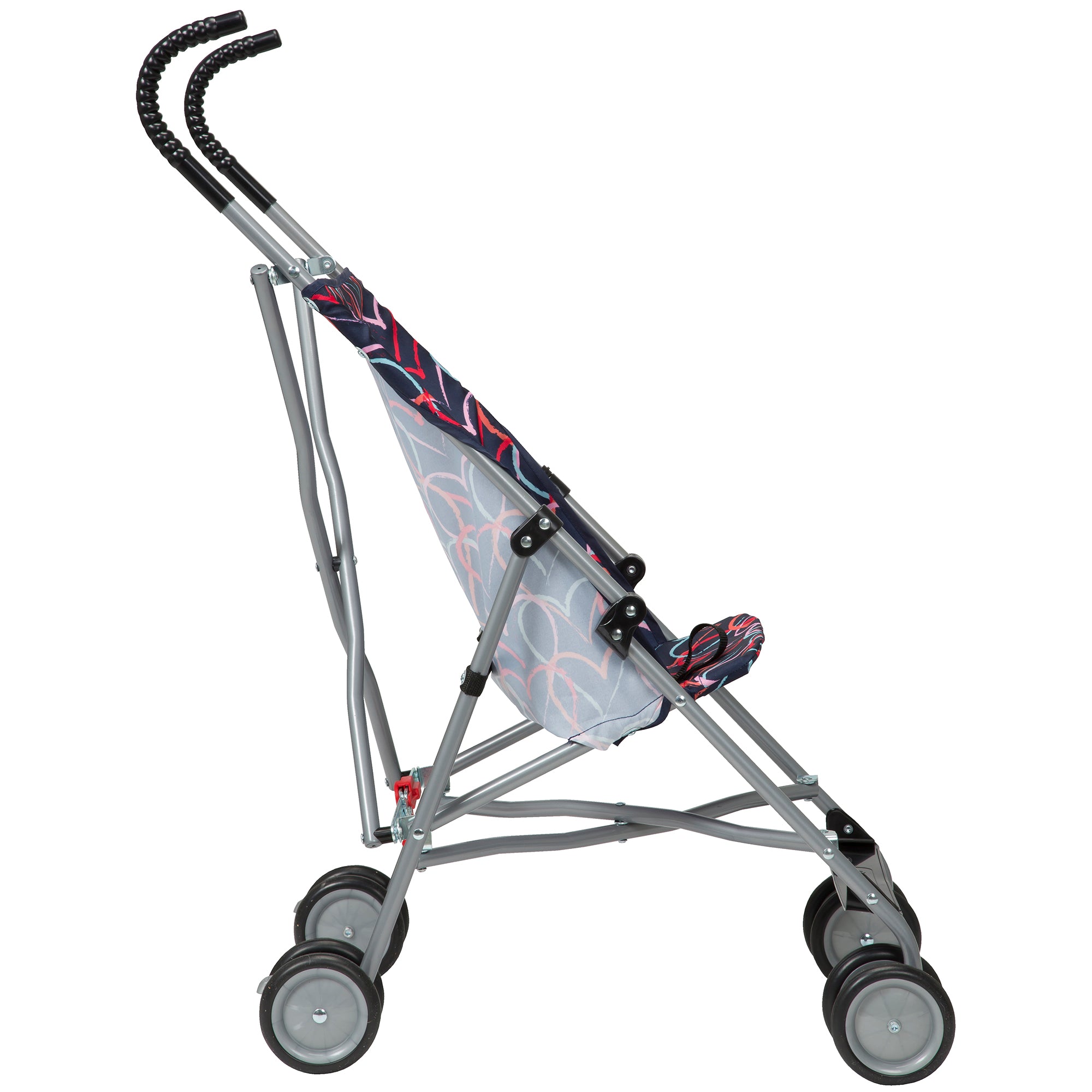 Cosco Child Toddler Safe Compact Umbrella Stroller, Chalk Hearts (Open Box)