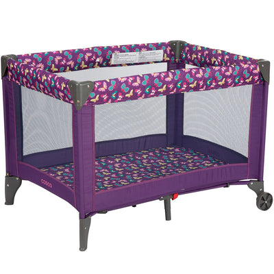 Cosco Funsport Compact Baby Toddler Yard w/Wheels, Butterfly Twirl (Open Box)