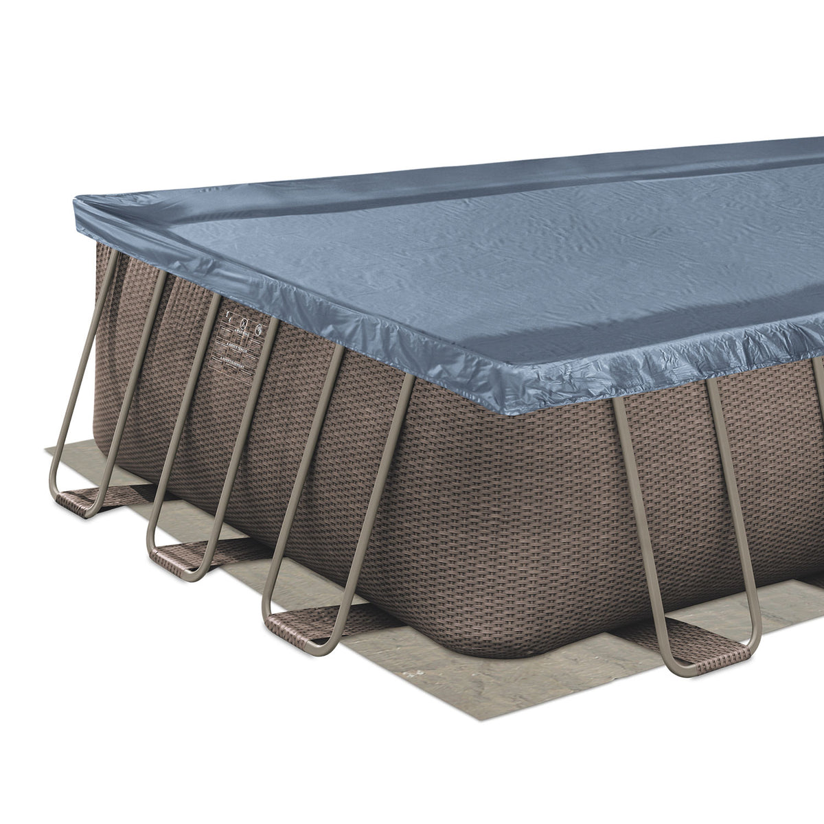 Summer Waves 18ft x 9ft Frame Swimming Pool w/ Qualco 5 Pound Chlorinating Tabs