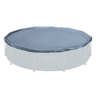Summer Waves Active Frame 12 Foot Round Above Ground Swimming Pool Debris Cover