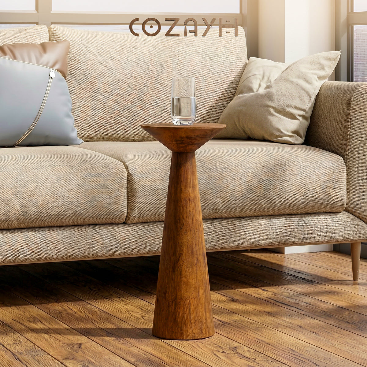 COZAYH Pedestal Tall Round Martini Table for Living Rooms or Bedrooms (Open Box) - VMInnovations