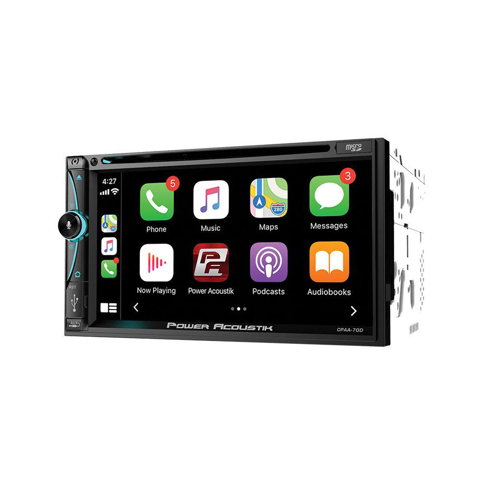 Soundstream Headrest with 9 In LCD Screen & Power Acoustik DVD Receiver, Black
