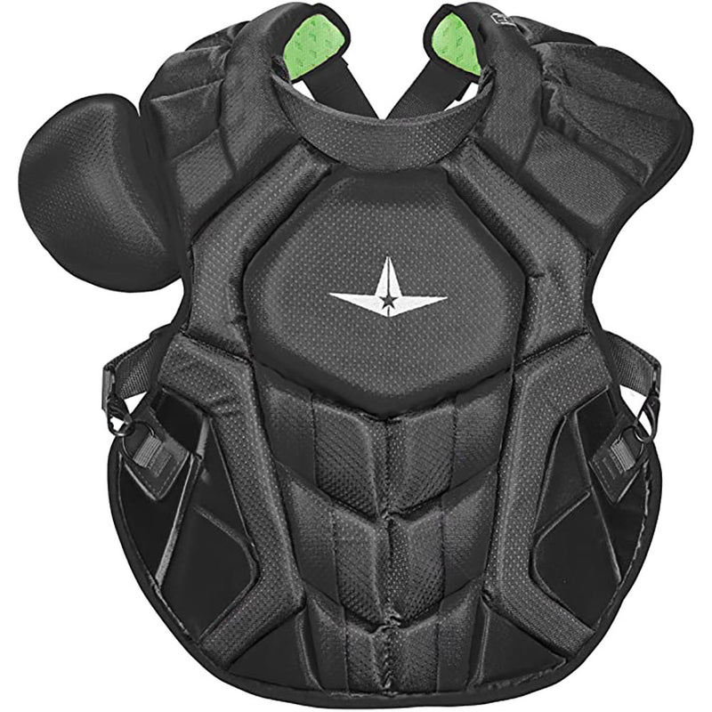 All-Star Sports Adult Baseball Softball Catcher Chest Protector, Black (Used)