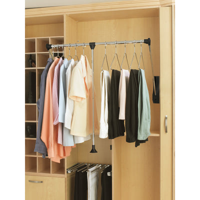 Rev-A-Shelf 35" - 48" Adjustable Pulldown Closet Rod, Chrome, CPDR-3548