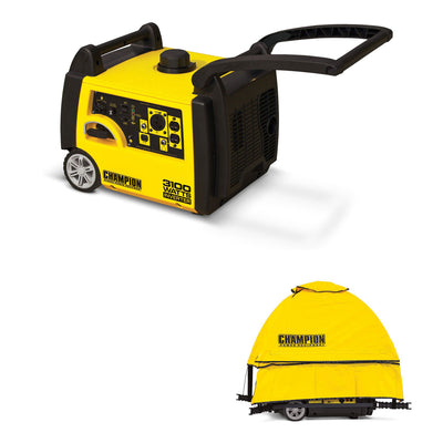 Champion 3100 Watt Quiet Gasoline Inverter Generator + Storm Shield Cover
