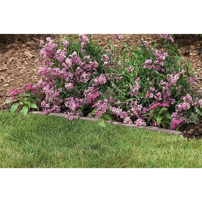 Suncast Quick Edge 35 Inch Single Strip Resin Lawn Edging, Flagstone (4 Pack) - VMInnovations