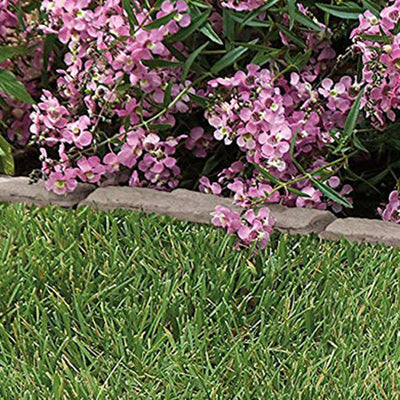 Suncast Quick Edge 35 Inch Single Strip Resin Lawn Edging, Flagstone (8 Pack)