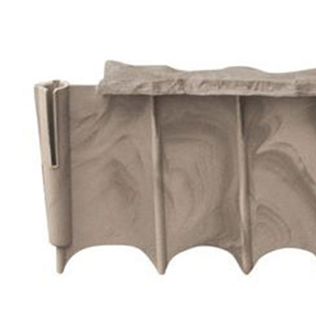 Suncast Quick Edge 35 Inch Single Strip Resin Lawn Edging, Flagstone (8 Pack) - VMInnovations