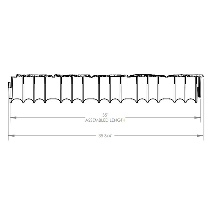 Suncast Quick Edge 35 Inch Single Strip Resin Lawn Edging, Flagstone (2 Pack)