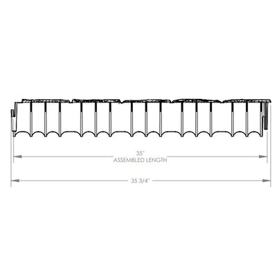 Suncast Quick Edge 35 Inch Single Strip Resin Lawn Edging, Flagstone (2 Pack)