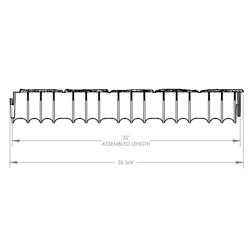 Suncast Quick Edge 35 Inch Single Strip Resin Lawn Edging, Flagstone (2 Pack)