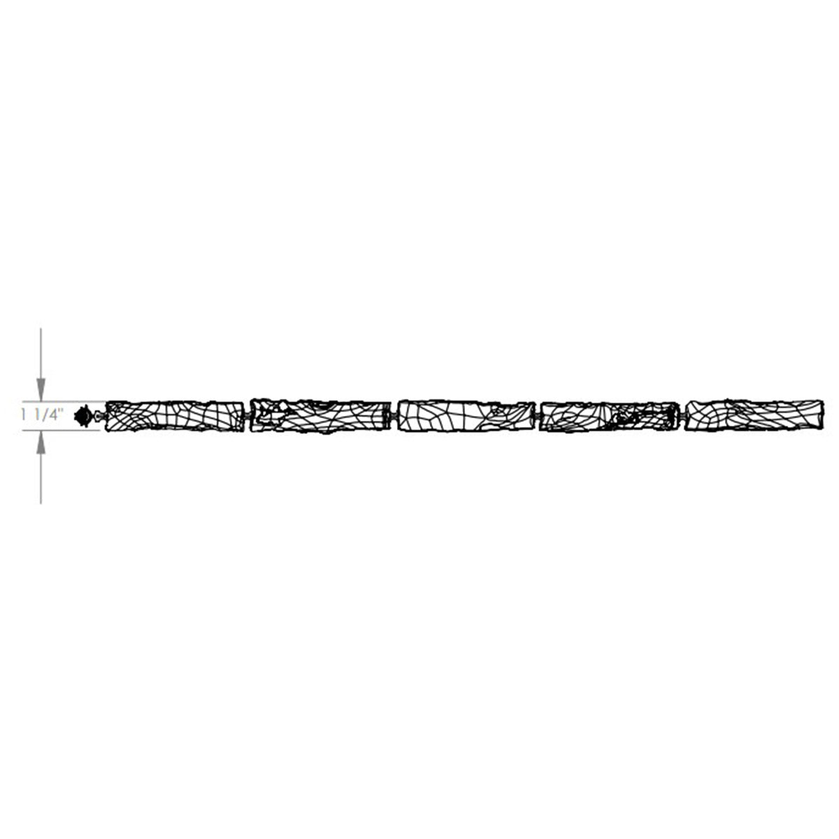 Suncast Quick Edge Resin Material 35 Inch Single Strip Lawn Edging, Flagstone
