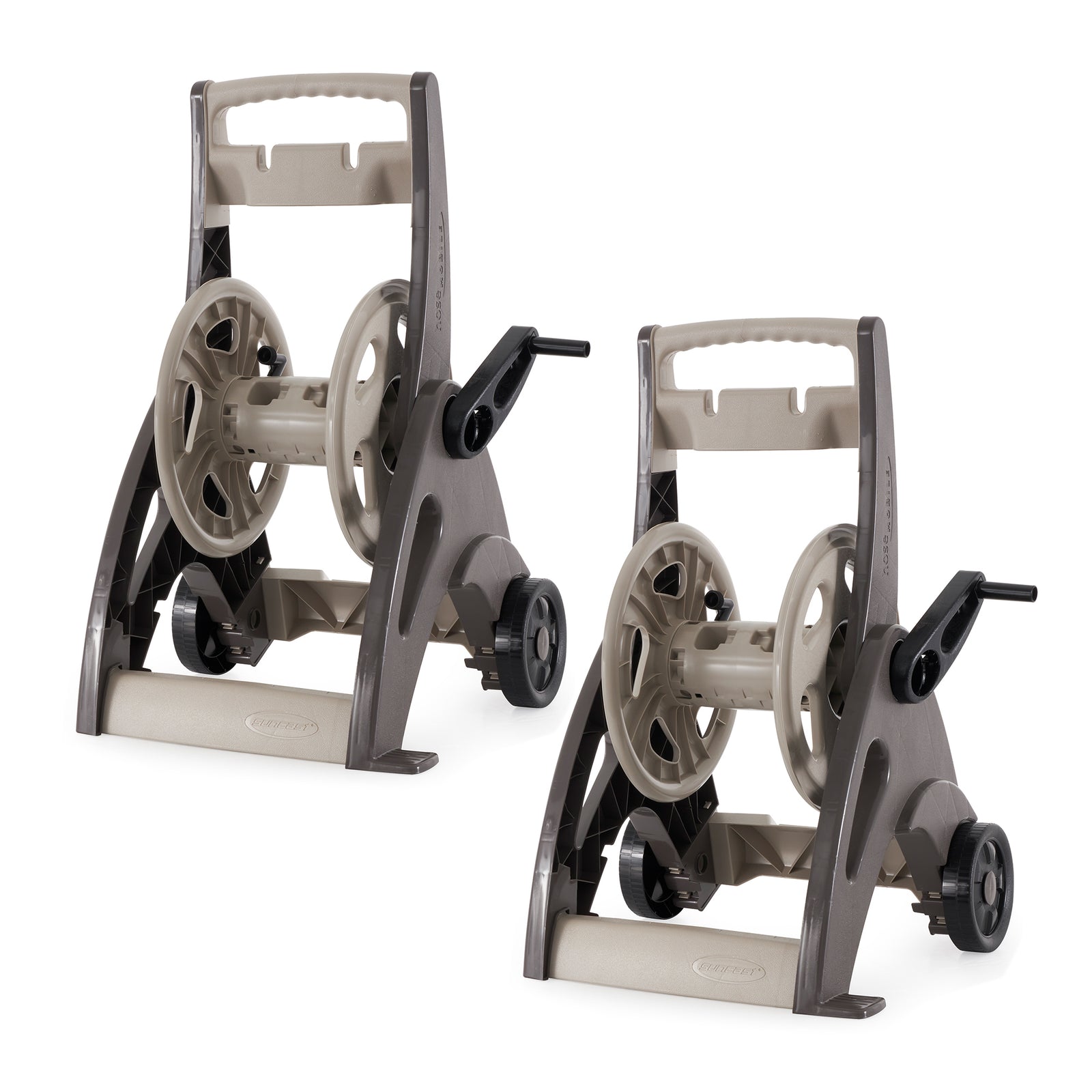 Suncast 175' Hosemobile Resin Garden Hose Reel Cart with Leader Hose (2 Pack) - VMInnovations