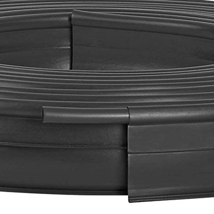 Suncast Professional Grade Dig In 60 Foot Landscape Edging Roll, Black (2 Pack)