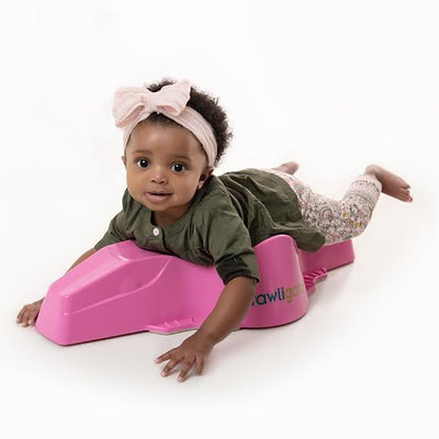 Crawligator Fun Innovative Tummy Time Rolling Strength Building Baby Toy, Pink - VMInnovations