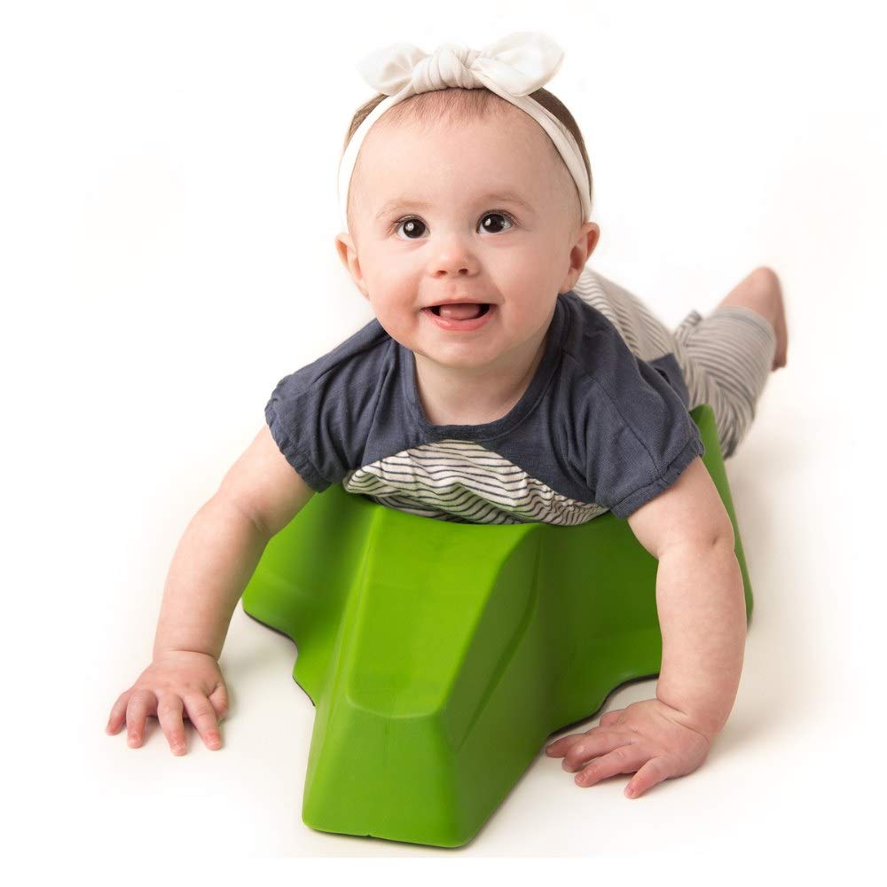 Crawligator Fun Tummy Time Rolling Strength Building Baby Toy, Green (Open Box)