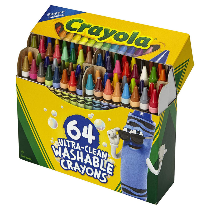 Crayola Ultra Clean Washable Coloring Crayons with Built In Sharpener (24 Pack)