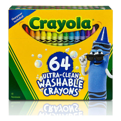 Crayola Ultra Clean Washable Coloring Crayons with Built In Sharpener (24 Pack)