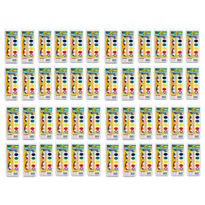Crayola Washable Watercolor Paint 16 Color Art Set w/ Paintbrush (48 Pack) - VMInnovations