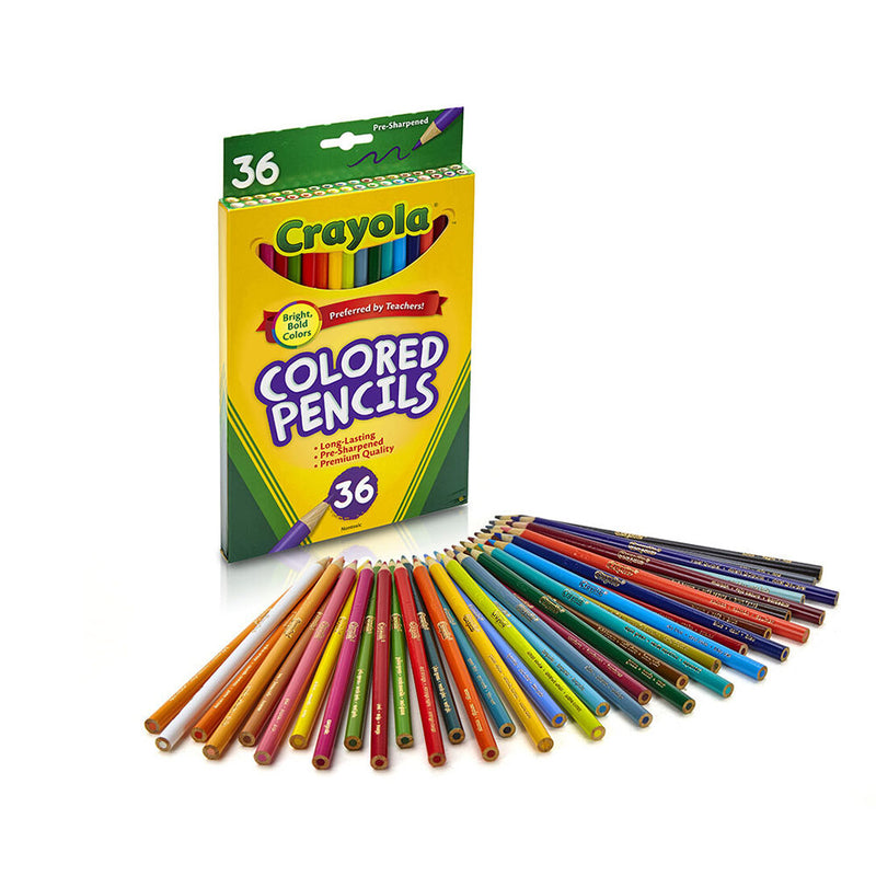 Crayola Bright Bold Pre Sharpened Assorted 36 Piece Colored Pencils (12 Pack)