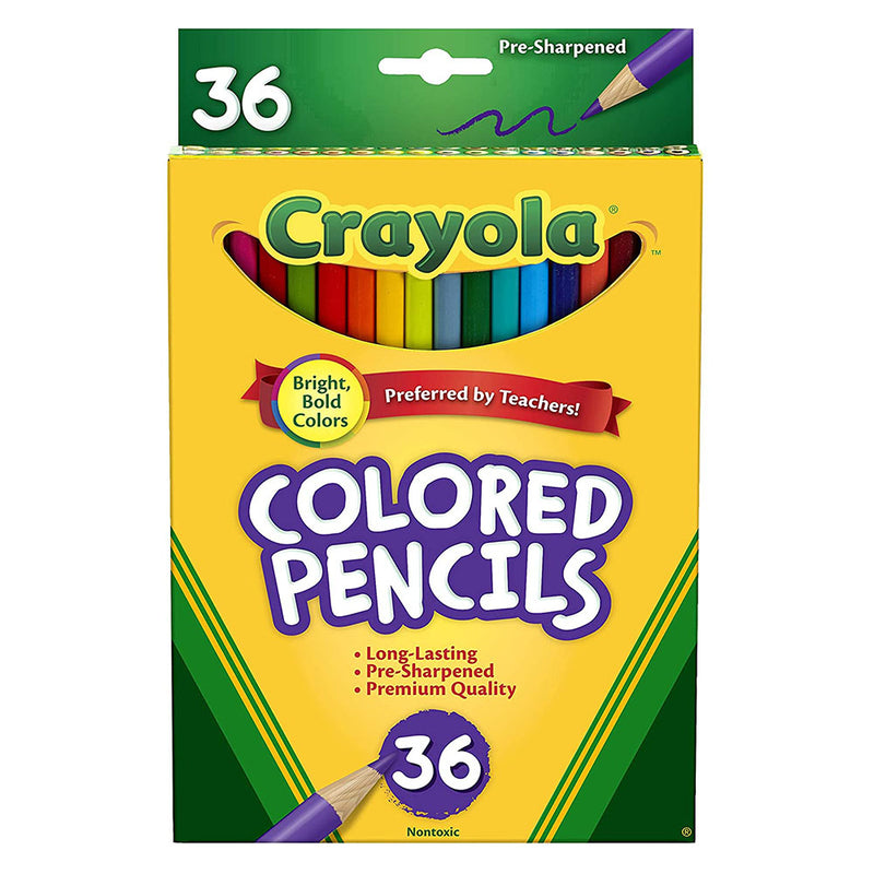 Crayola Bright Bold Pre Sharpened Assorted 36 Piece Colored Pencils (12 Pack)