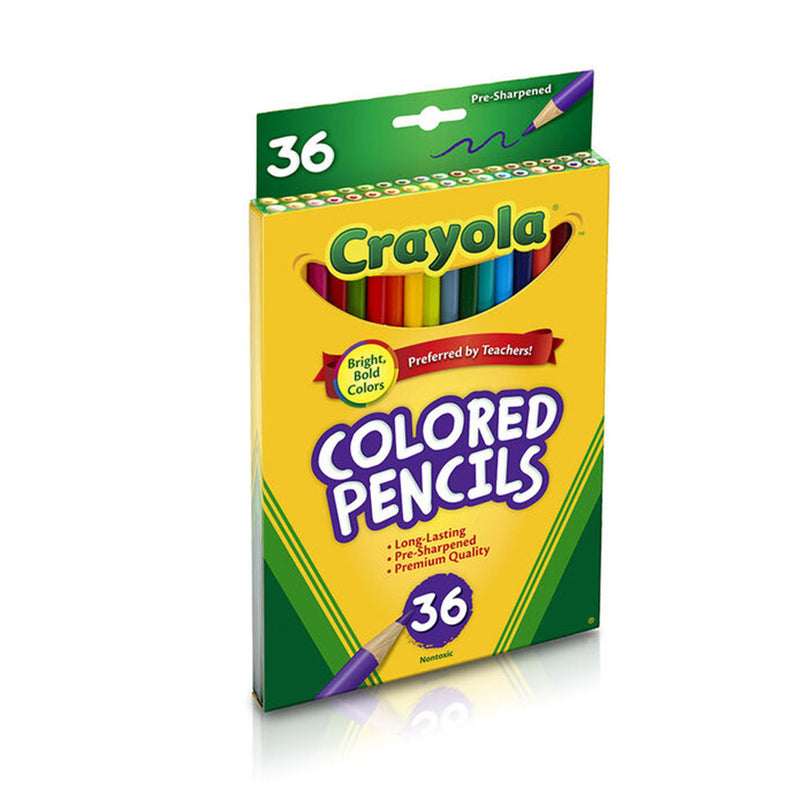 Crayola Bright Bold Pre Sharpened Assorted 36 Piece Colored Pencils, (24 Pack)